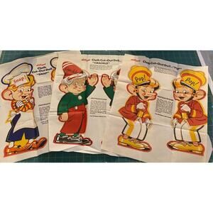 Vintage 50’s Kellogg’s Snap! Crackle! Pop! Cloth doll cutout Rice Krispies